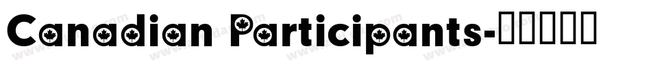 Canadian Participants字体转换